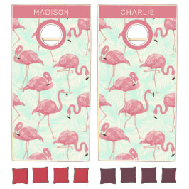 Nomes personalizados de padrão Flamingo bonito