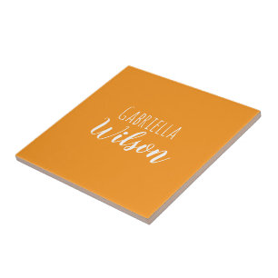 Nomes personalizados laranja moderno minimalista