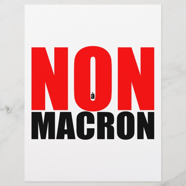 NON à MACRON Flyers Feuilles papier (Frente)