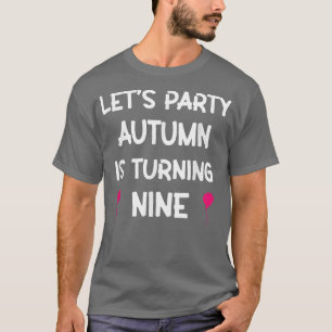 Nona camisa do outono com nome de 9 anos g