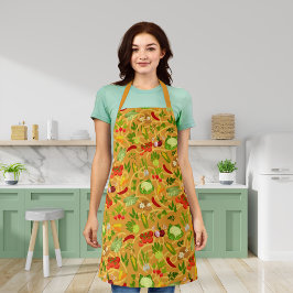 Noodais e legumes de cor laranja