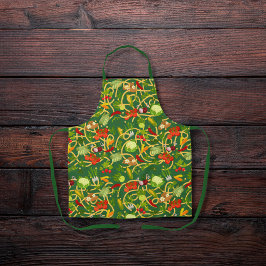 Noodais e legumes verdes coloridos