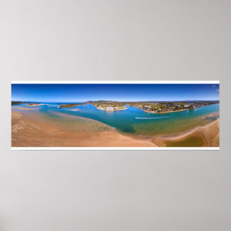 Noosa River Panorama Foto Aérea Impressão Wall Art