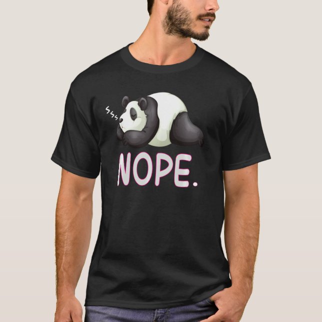 Nope Panda Penta Nota Hoje Pullover (Frente)