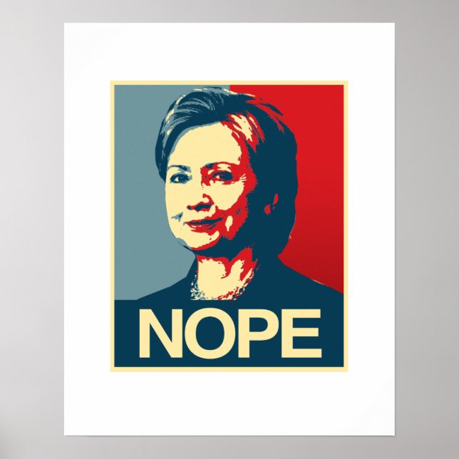 NOPE - Poster anti-Hillary - - Anti-Hillary - (Frente)