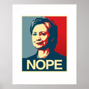NOPE - Poster de Anti-Hillary - - Anti-Hillary -
