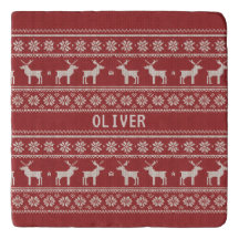 Nordic Reindeer Knit Pattern Personalized 