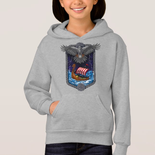 Nórdico Viking Ship Raven (Frente)