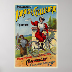 Nordisk Cyclefabrik Poster vintage neerlandês 189