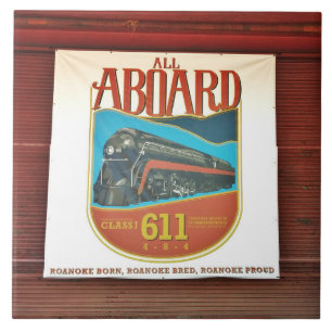 Norfolk e bandeira 611 ocidental no azulejo