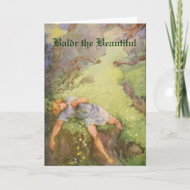 Norse Mythology - Baldr - Belo Cartão de Saudação (Frente)
