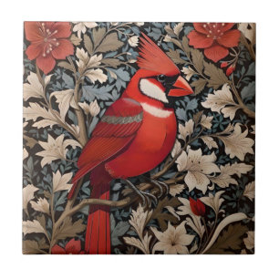 Norte Cardinal Bird William Morris Inspirado