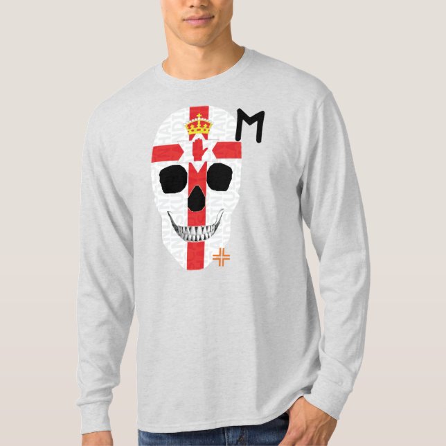 Norte HANDSKULL Irlanda Camisa de folga longa B2 (Frente)