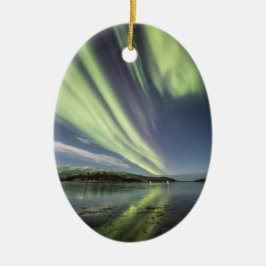 Norte Luz Noruega Ornamento cerâmico