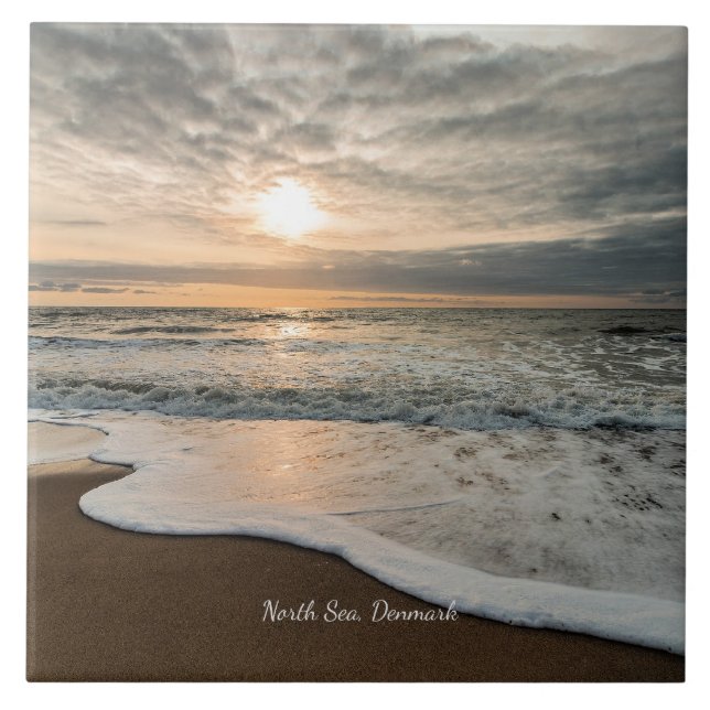 North Sea, Denmark picturesque sunset, (Frente)