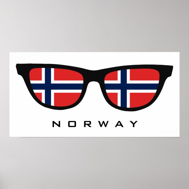 Norway Shades custom text & color poster (Frente)