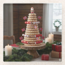 Norwegian Kransekake, Glass Coaster