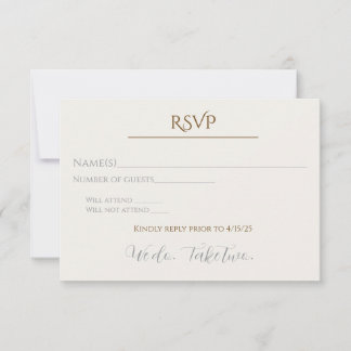 Nós Aceitamos Dois Cartão de Resposta RSVP