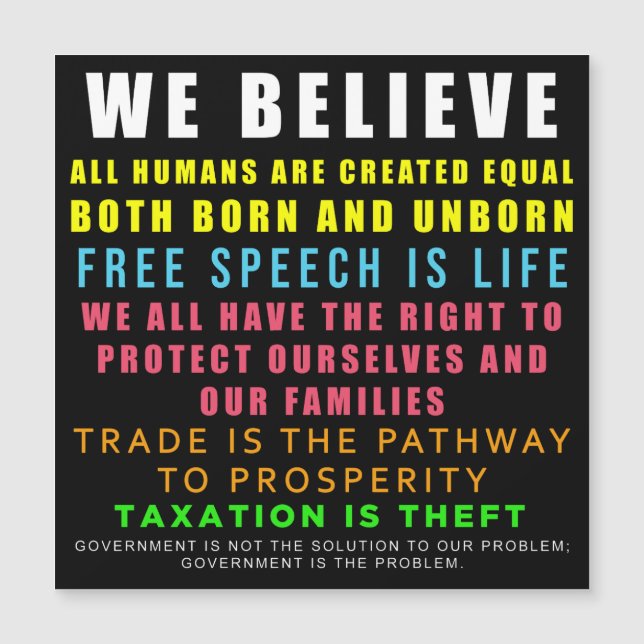 Nós acreditamos o ímã (Frente)