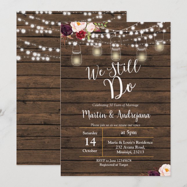 Nós ainda fazemos cartão de convite de aniversário (Frente/Verso)