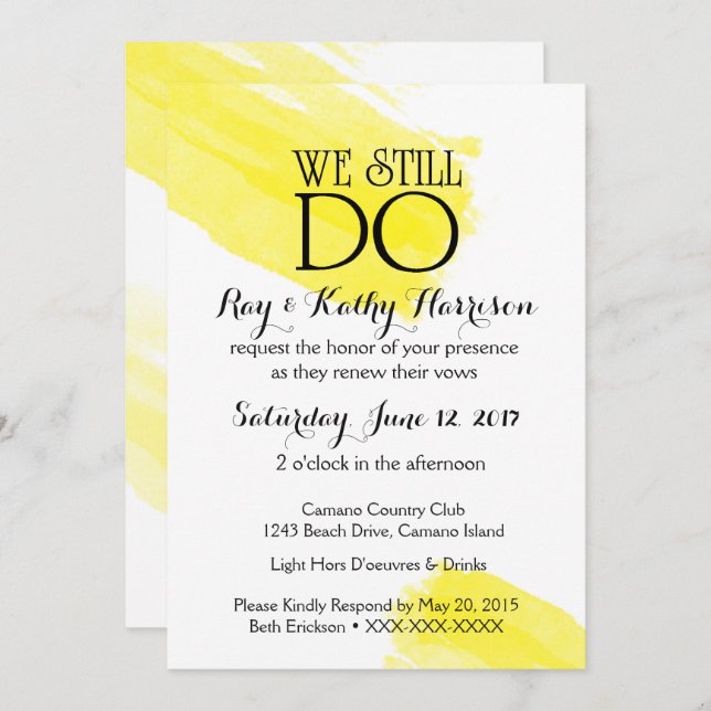 Nós Ainda Fazemos Convite de Aniversário de Casame (Frente/Verso)