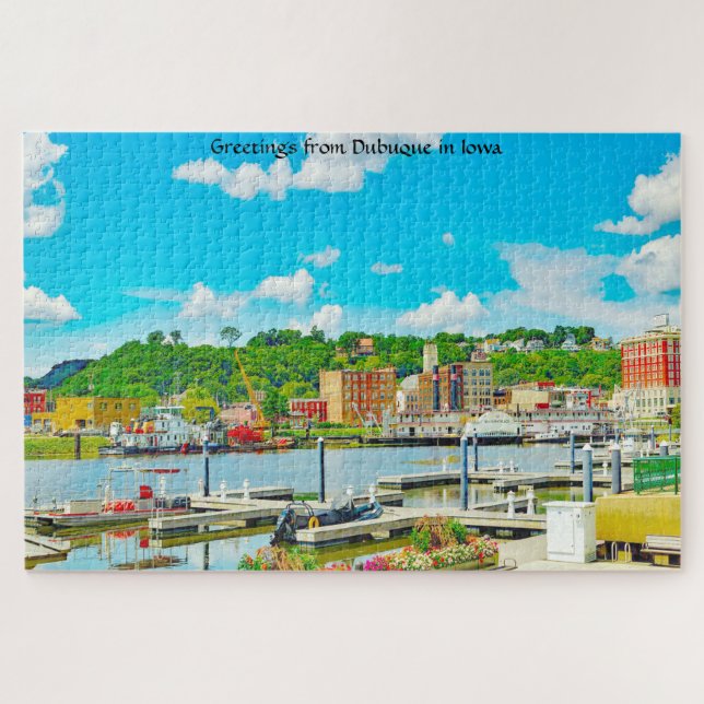 Nós amamos Dubuque em Iowa. Quebra-cabeça (Horizontal)