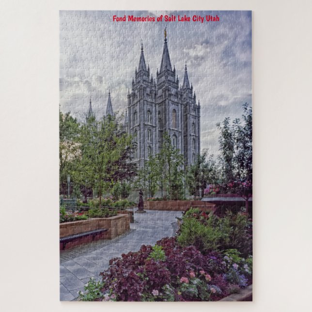 Nós Amamos Quebra-Cabeça de Salt Lake City Utah (Vertical)