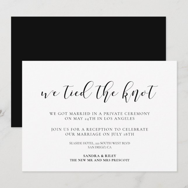 Nós amarramos Elegante anúncio de design (Frente/Verso)