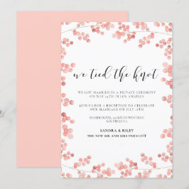Nós amarramos o nó Anúncio de casamento floral ros