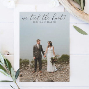 Nós Amarrámos o Nó Convite Elopement Anúncio