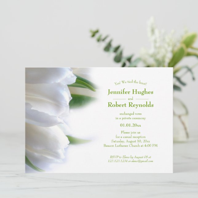 Nós Amarramos O Nó Floral Anúncio de Casamento (Em pé/Frente)