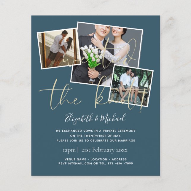 Nós Amarramos Os Nossos Nossos Convites De Anúncio (Frente)