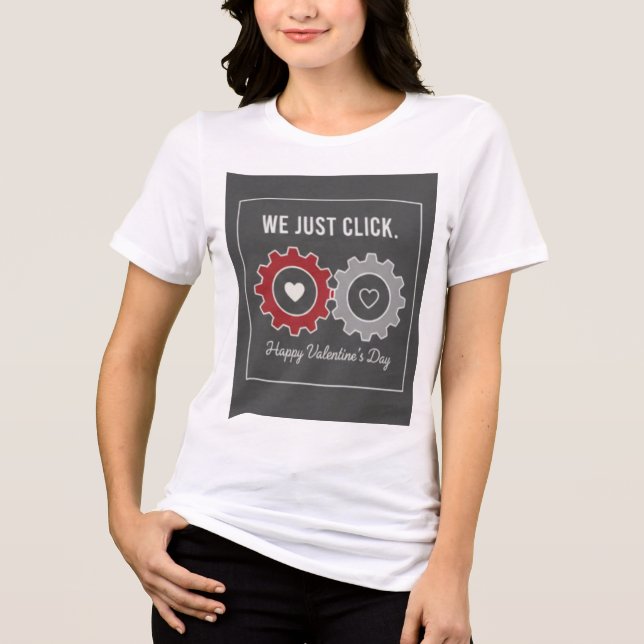 "Nós Apenas Clicamos" Camiseta Premium Tri-Blend (Frente)