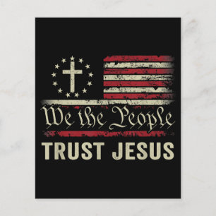 Nós, as Pessoas, confiamos em Jesus - EUA, bandeir