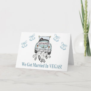 Nós casamo-nos em VEGAS!  Cartões do anúncio