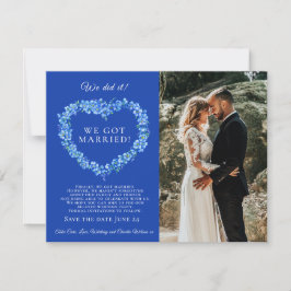 Nós casamos com o azul esqueça-me, não festa de ca