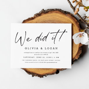 Nós Conseguimos! Chic Moderno Convite de Casamento