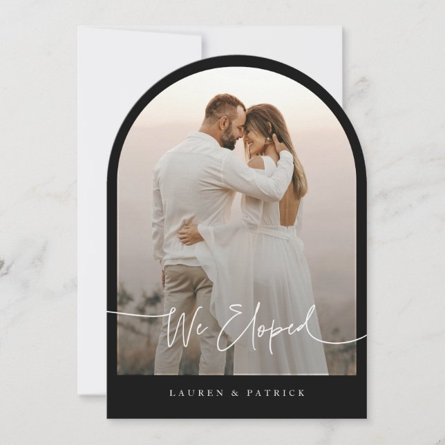 Nós Elografamos Anúncio de Casamento de Elopemento (Frente)