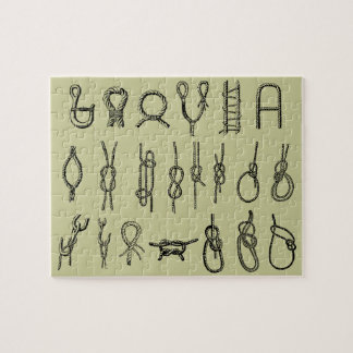 Nós, engatar, seguro, gravatas, quebra-cabeça