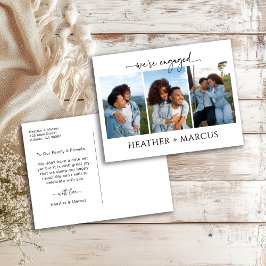 Nós Estamos Engajados 3 Foto Script Cartão Postal