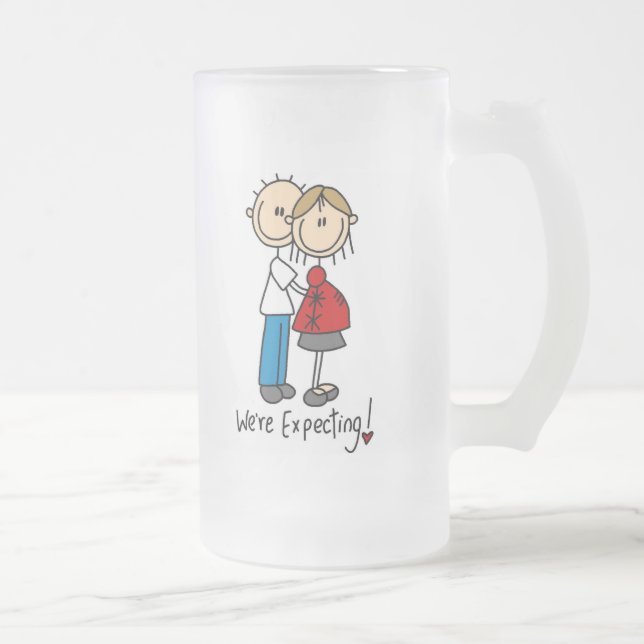 Nós estamos esperando! Figura grávida caneca da (Direita)
