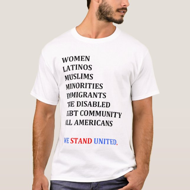 Nós estamos unidos. (A camisa dos homens) (Frente)