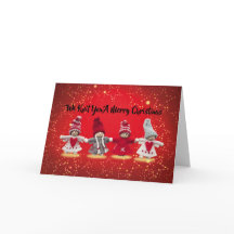 Nós fazemo-lo malha um cartão do Feliz Natal