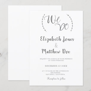 Nós Fazemos Caligrafia, Convite De Casamento Mini