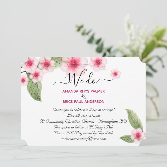 Nós fazemos casamento florescente de cereja (Em pé/Frente)