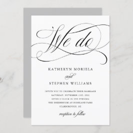 NÓS FAZEMOS Convite Clássico de Casamento de Calig