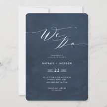 Nós Fazemos convite de casamento elegante com text