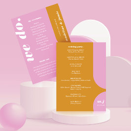 Nós Fazemos Rosa Estilo Retro Programa do Casament