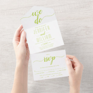 "Nós fazemos", verde limão - script - casamento