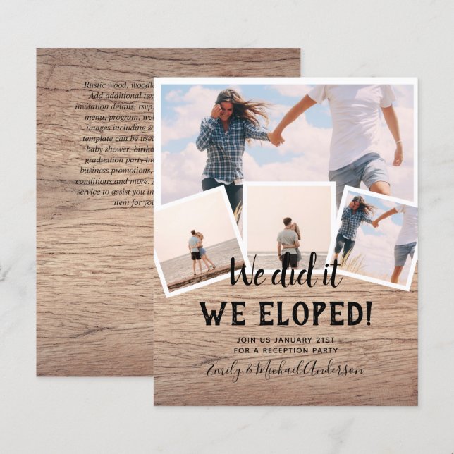 Nós Fizemos Isso FOTOGRAFIA DE FUGIDA Casamento RE (Frente/Verso)